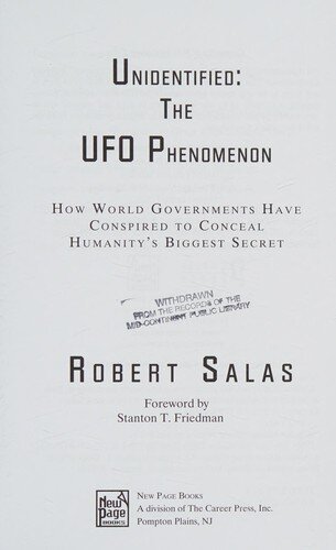 Cover of Unidentified: The UFO Phenomenon — How World Governments Have Conspired to Conceal Humanity's Biggest Secret